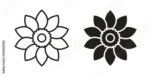 Daffodil icon vector collection. vector stock symbol illustrations