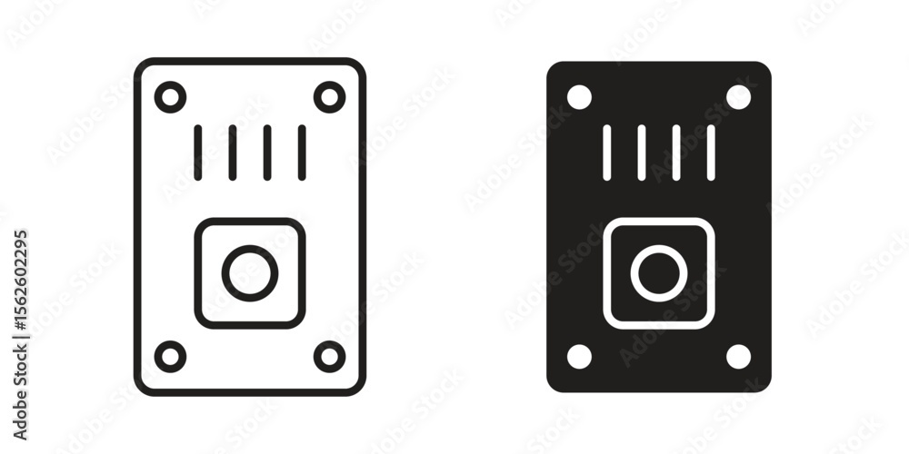 Fototapeta premium Doorbell icon vector collection. vector stock symbol illustrations