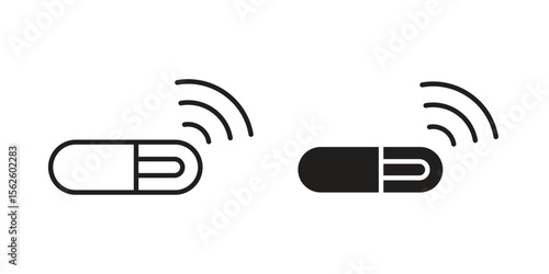 Dog microchip icon vector collection. vector stock symbol illustrations