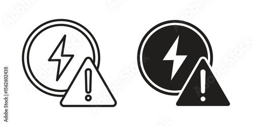 Electric Problem icon vector collection. vector stock symbol illustrations