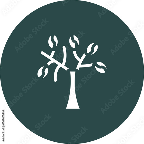 Coffer Tree Vector Icon Design