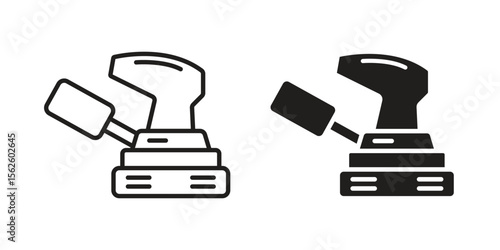 Floor sanding machine icon vector collection. vector stock symbol illustrations