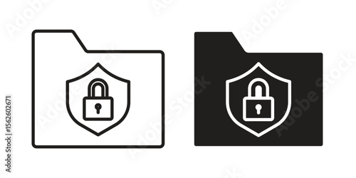 Folder security icon vector collection. vector stock symbol illustrations