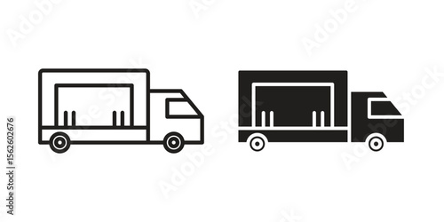 Food truck icon vector collection. vector stock symbol illustrations
