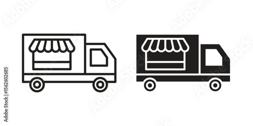Food truck icon vector, Symbol, logo illustrations