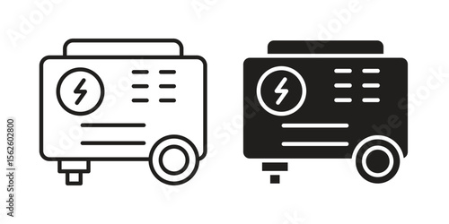 Generator icon vector collection. vector stock symbol illustrations