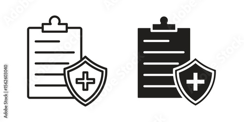 Health insurance icon vector collection. vector stock symbol illustrations