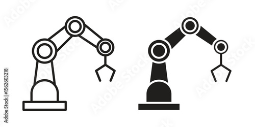 Industrial robot icon vector collection. vector stock symbol illustrations