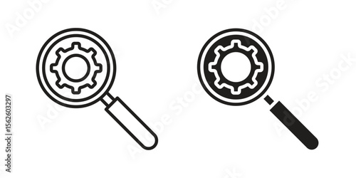 Investigate icon vector collection. vector stock symbol illustrations