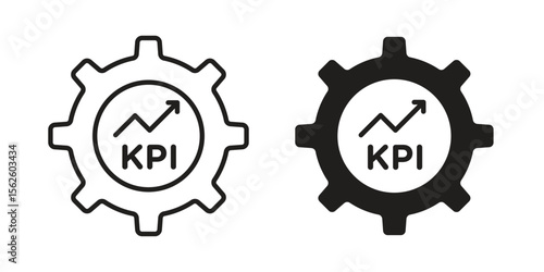 KPI icon vector collection. vector stock symbol illustrations