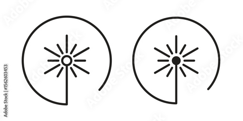 Laser beam icon vector collection. vector stock symbol illustrations