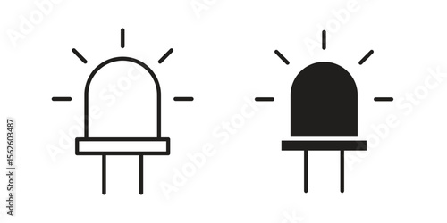 LED icon vector collection. vector stock symbol illustrations