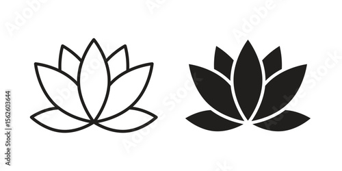 Lotus flower icon vector collection. vector stock symbol illustrations