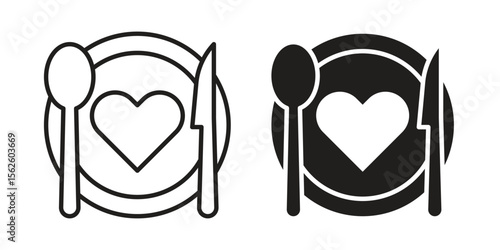 Love Plate icon vector collection. vector stock symbol illustrations