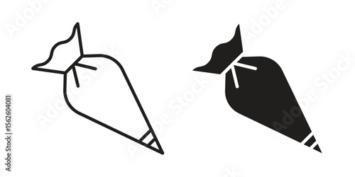 Pastry bag icon vector collection. vector stock symbol illustrations