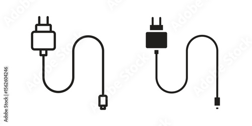 Phone cable icon vector collection. vector stock symbol illustrations