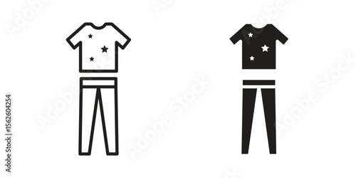 Pijama icon vector collection. vector stock symbol illustrations