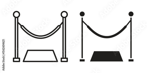 Red carpet icon vector collection. vector stock symbol illustrations