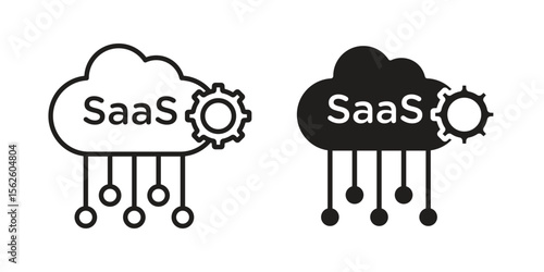 SaaS icon vector, Symbol, logo illustrations