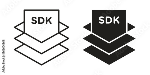 SDK icon vector collection. vector stock symbol illustrations