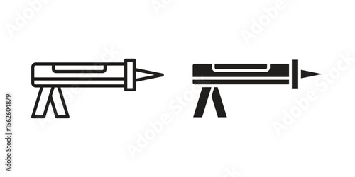 Sealants gun icon vector collection. vector stock symbol illustrations