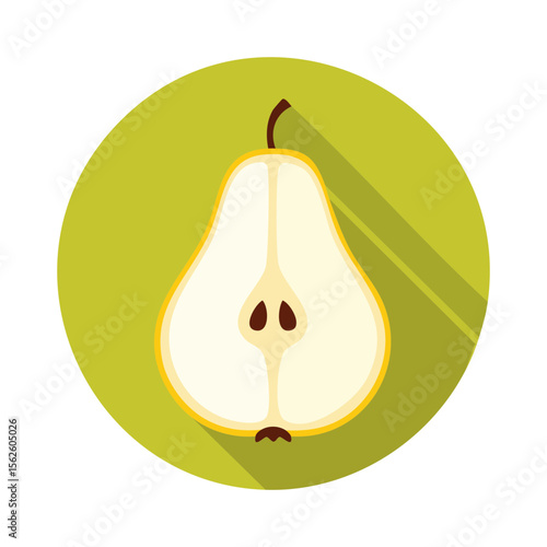 Slice of Pear Fruit Food Ic...