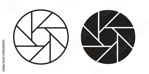 Shutter icon vector collection. vector stock symbol illustrations