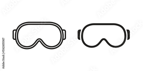 Snow Goggle icon vector collection. vector stock symbol illustrations