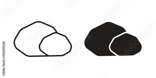 Stone icon vector collection. vector stock symbol illustrations