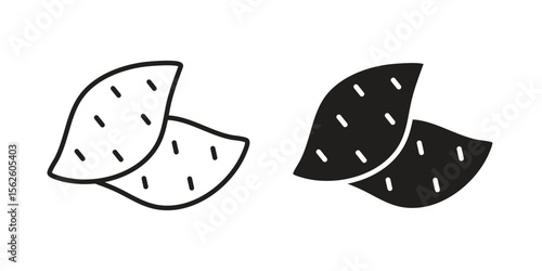 Sweet potato icon vector collection. vector stock symbol illustrations