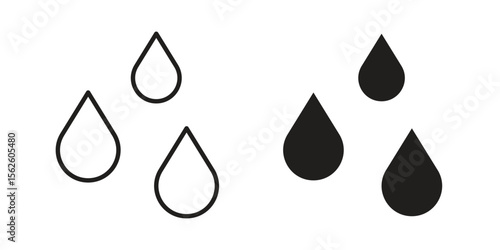 Tear drop icon vector collection. vector stock symbol illustrations