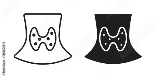 Thyroid icon vector collection. vector stock symbol illustrations