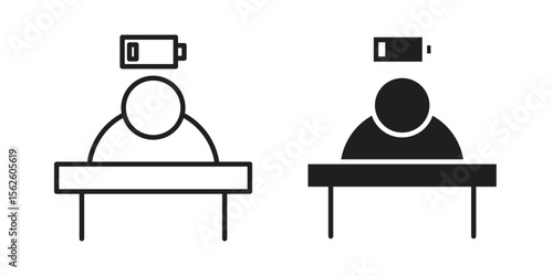 Tired person icon vector collection. vector stock symbol illustrations