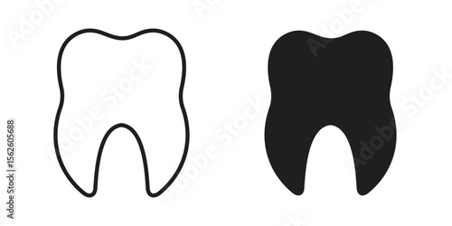 Tooth icon vector collection. vector stock symbol illustrations