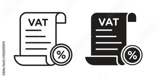 Value added tax VAT icon vector collection. vector stock symbol illustrations