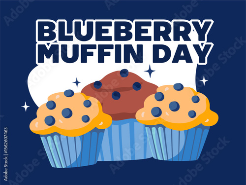 national blueberry muffin day with delicious blueberry muffins