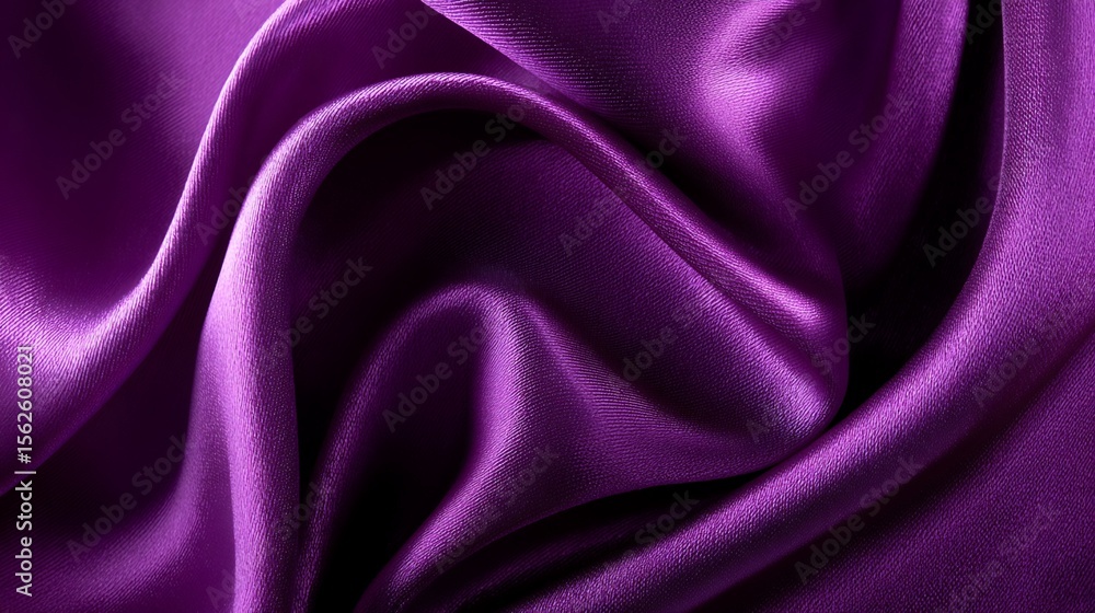 Obraz premium Draped Purple Satin Fabric Texture