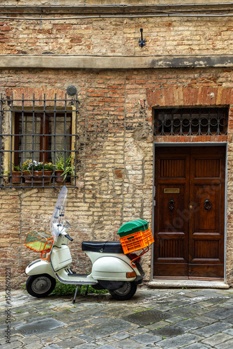 Vintage Scooter on Tuscan Street