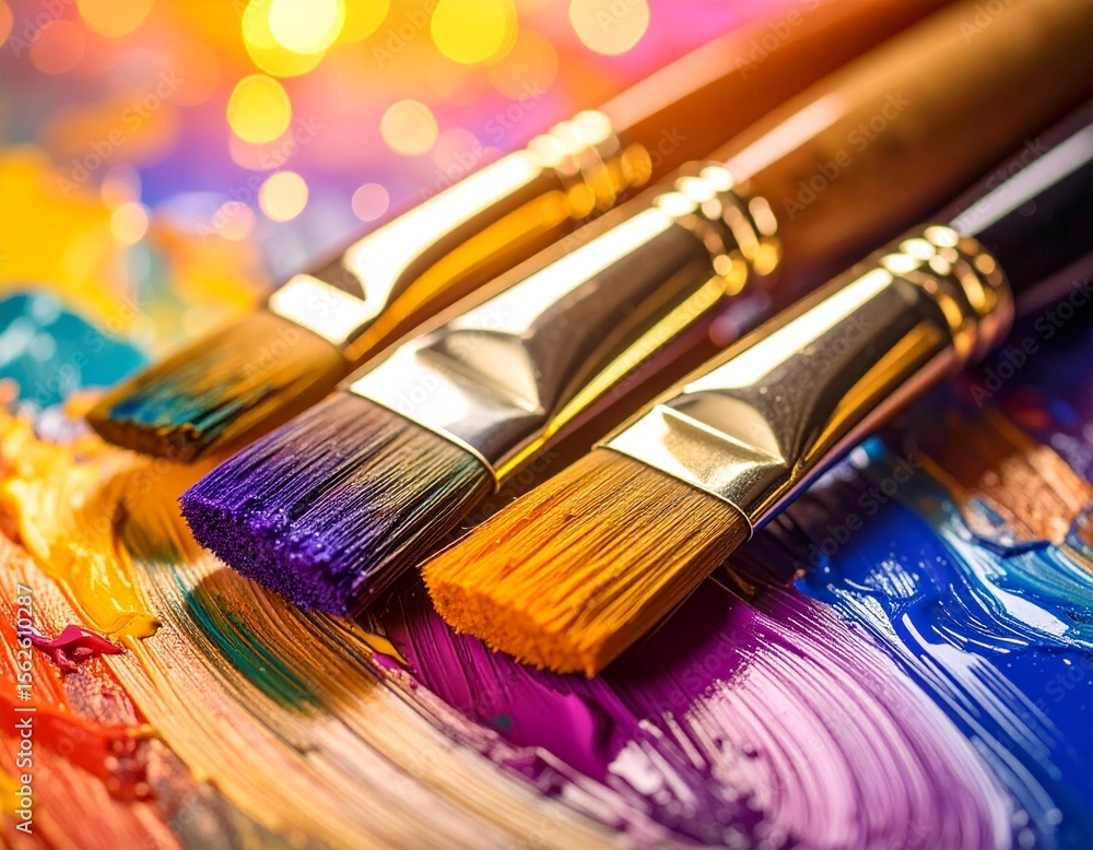 Fototapeta premium brushes and paints