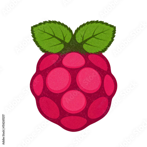 Raspberry Pi Logo A Stylized Illustration of a Raspberry