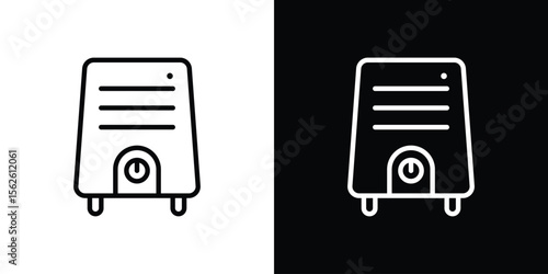 Air purifier icon symbol in thin line, outline and stroke style for apps