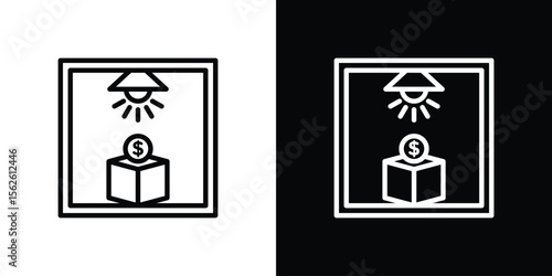 Business incubator icon symbol in thin line, outline and stroke style for apps