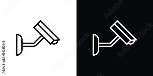 CCTV icon symbol in thin line, outline and stroke style for apps