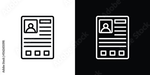 Criminal record icon symbol in thin line, outline and stroke style for apps