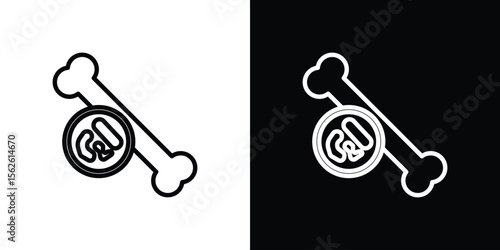 Multiple myeloma icon symbol in thin line, outline and stroke style for apps