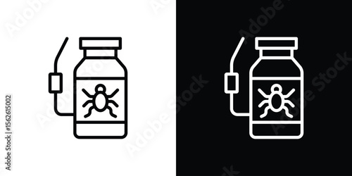 Pesticide icon symbol in thin line, outline and stroke style for apps