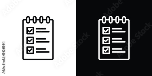 Reservation icon symbol in thin line, outline and stroke style for apps