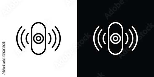 Sensor icon symbol in thin line, outline and stroke style for apps