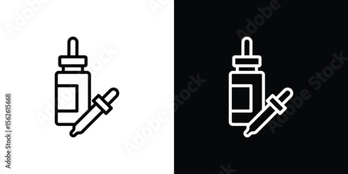 Serum icon symbol in thin line, outline and stroke style for apps
