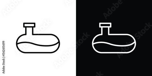 Sewerage tank icon symbol in thin line, outline and stroke style for apps